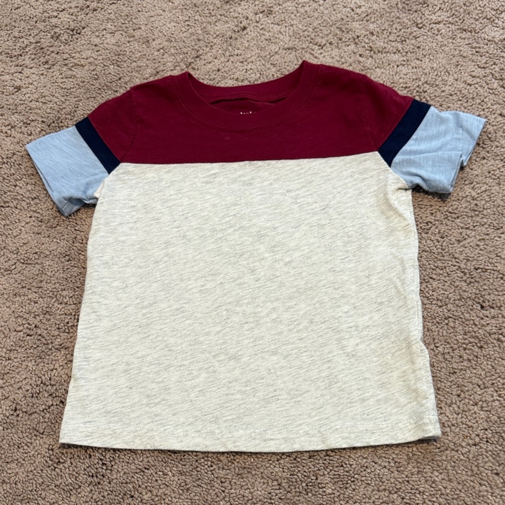 Carter's Maroon and Cream Short Sleeve Tee